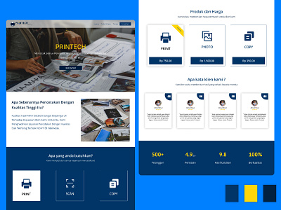 PRINTECH Printing With High Quality and Best Technology best companyprofile graphic design landingpage paper printing technology ui ux web design website