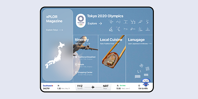 xPLOR inflight digital magazine ui ux