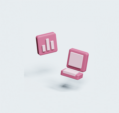 Blender Icons 3d blender blender design design graphic graphic design icon keyboard laptop minimalism pink screen