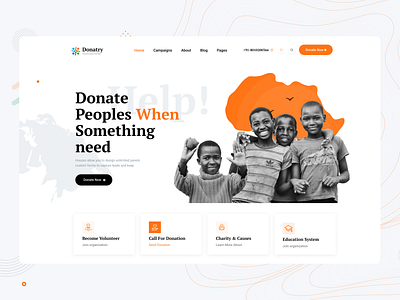 Donatry-Charity Web landing Page 2020 design 2021 3d agency awesome design branding creative design design graphic design illustration logo motion graphics top designer typography ui ux web design