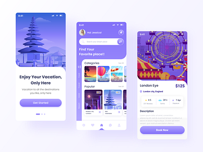 Travel App UI Exploration ✈ app app design destination app minimalist mobile app ticket app ticket booking app tour tourism tourism app travel travel mobile app travelling trip ui vacation