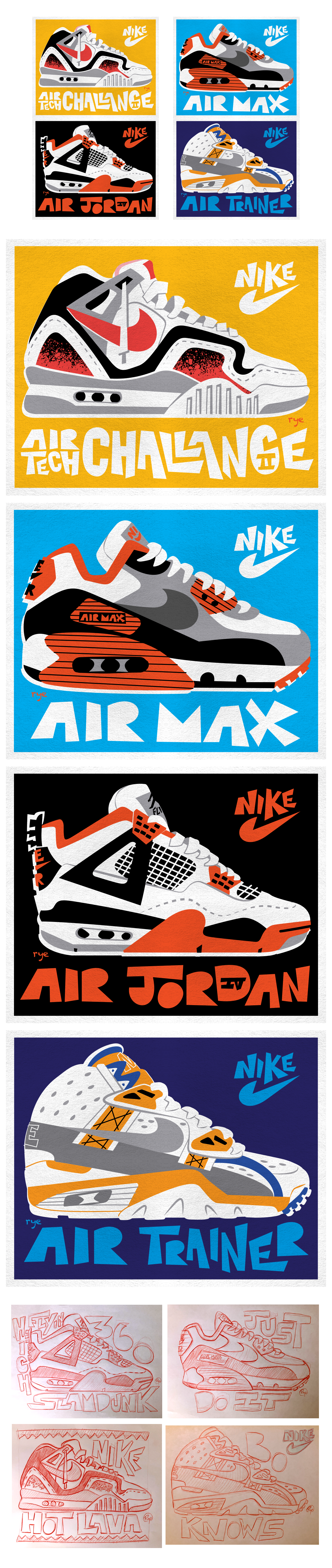 Nike Kicks branding design graphic design illustration nike shoes sneakers sports typography vector
