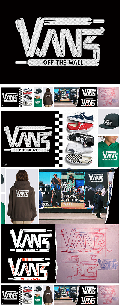 Vans Shoe Lace Logo brand design branding design graphic design illustration logo shoes skateboarding typography vans vector