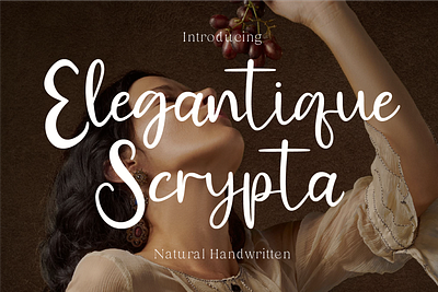 Elegantique Scrypta - Natural Handwritten artistic font branding calligraphy font chic font decorative font elegant font feminine font flowing font font handwritten font luxury font modern modern font natural font romantic font signature font sophisticated font typeface typography wedding font