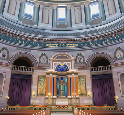 Foundations (Frederik's Church Interior) design graphic design illustration
