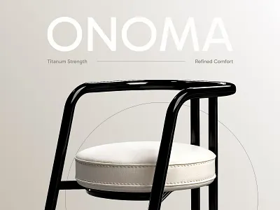 Onoma - 3D Realistic Chair Functional Furniture Product Design 3d 3d design 3d modelling 3d product blender branding chair chair design design elegant functional furniture furniture design futuristic graphic design illustration minimalist modern product design render