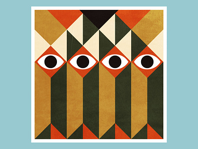 Observing art branding eye eyes illustration observe pattern poster ui