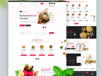 Foodies-Food website Landing Page food website landing page