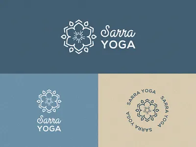 Sarra Yoga asana brand identity branding chakra conscious empowerment holistic logo logotype lotus mandala meditation mindfulness peace spiritual spirituality wellness yoga retreat yoga studio yoga teacher