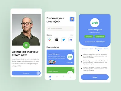 Job Search App Exploration - Ranganggur app clean design freebies job search mobile ui