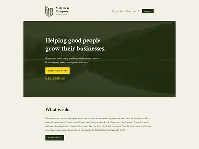 Mulville & Company / Website branding financial website