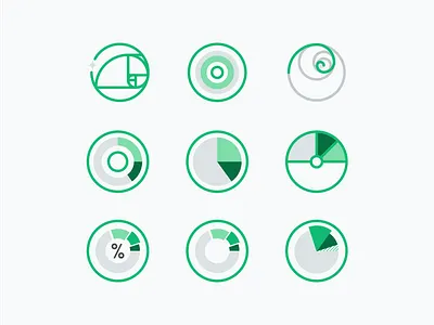 Golden Ratio Icons concept golden ratio icon design icons illustration lines ui