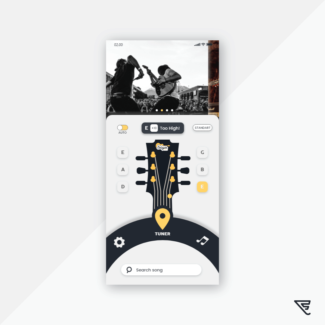 Tooner guitar tuner tuner app tuning ui