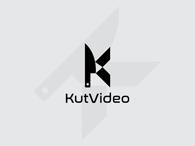 KutVideo Logo Design branding creative cut edit knife kut logo logodesign minimal modern play unique video