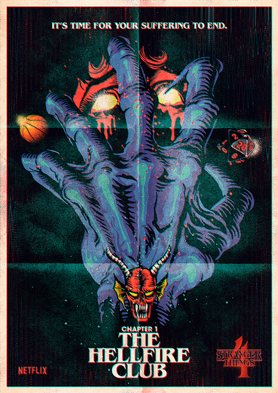 Stranger Things, The Hellfire Club - Social Media Poster. magic monsters netflix posters show stranger things tv