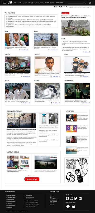 ANNEWS ui web design