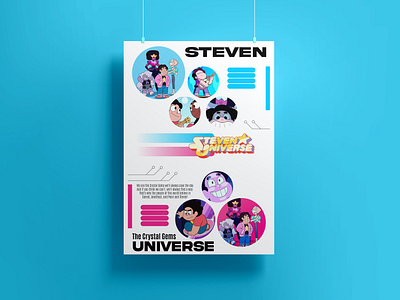 Steven Universe poster cartoon colourful creative design design inspiration download graphic design icon illustration illustrator logo mock up modern photoshop playful poster typography vector