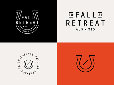 2021 Fall REtreat Branding austin badge branding conference design event graphic design horseshoe illustration logo real estate texas