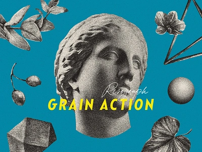 Risograph Grain Photoshop Action action copier effect flowers gradient grain letterpress noise photo photoshop plants printing retro risograph screenprint statue texture vintage xerox