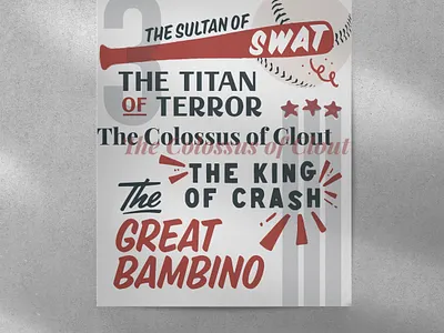 Babe Ruth babe ruth baseball graphic design letting thesandlot typography