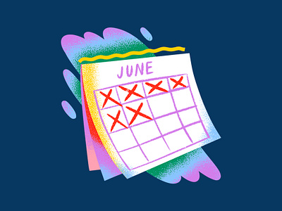 Menstrual Calender Spot Illo body book clorox drawing editorial editorial illustration gradient illustration jordan kay limited color menstrual calendar menstruation noise popsugar spot illustration texture