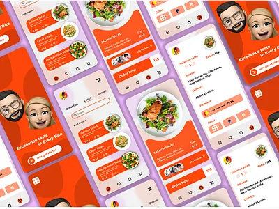 Food app algeria algerie animation brand branding design designer illustration logo mobile mobile app mobile ui uidesign uiux webdesign webdesigner