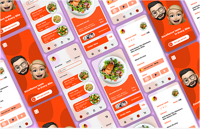 Food app algeria algerie animation brand branding design designer illustration logo mobile mobile app mobile ui uidesign uiux webdesign webdesigner