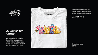 Candy Graffiti | T-Shirt art candy clothing colorfull cutetshirt design drawing font graffiti illustration illustrator lettering logo mockuptshirt projecttshirt streetart tshirt tshirtdesign