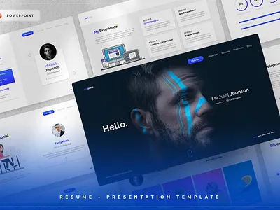 Resume Presentation Template clean colorful company corporate google slides keynote modern multipurpose multipurpose template photography pitch deck portfolio powerpoint presentation studio template unique web design web development website