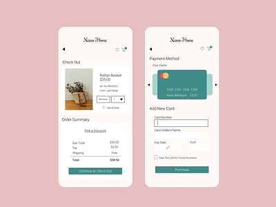 DailyUI 002 Credit Card Payment/Check Out Pages app checkout dailyui design ui