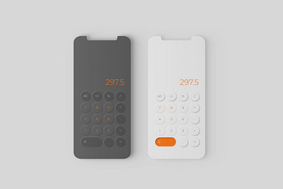 Daily UI #004 - Calculator 004 04 4 buttons calculator daily ui 004 dailyui mobile app neumorphic neumorphism phone screen ui uichallenge uichallenge004