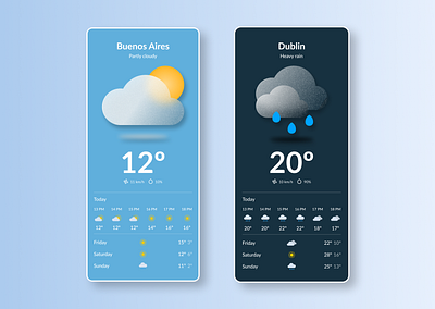 Maratón UI - Weather 2d app art dailyui design graphic design illustration mobile product design ui weather web design