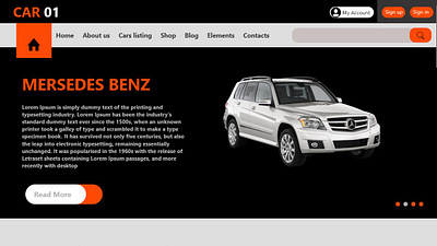 Car website design design graphic design ui ux