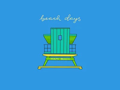 Beach Days 2 graphic design illustration procreate typography