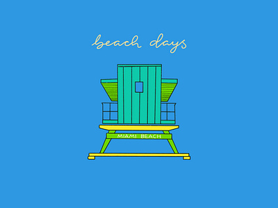 Beach Days 2 graphic design illustration procreate typography