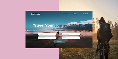 Travel Web Design design journey minimal design one page web design simple web design travel site ui web design