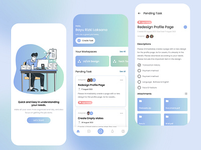 Task Management App Project design homepage illustration management task ui work