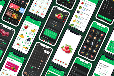 Grocerim - Grocery Shop Mobile App UI Kit app clean delivery delivery app ecommerce ecommerce app food app grocery grocery app grocery store ios mobile app mobile app design mobile ui modern online shop shop shopping app ui ux