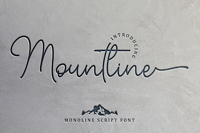 Mountline font handwrittenfont scriptfont typography