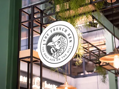 THE FRENCH HEN | SIGNAGE adobe illustrator branding brunch cafe design hospitality illustration illustrator logo restaurant typography vector