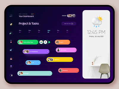 Task Management Dashboard Design admin admin design admin panel app design dashboard dashboard design ipad ipad app landing managment minimal product design tablet task task manager task managment typography ui design web web app