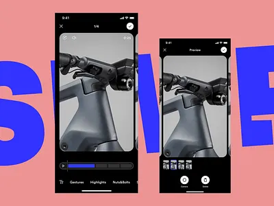 Adding a Simpi bike creators flow how to instructions iphone manuals product qr code simpi step by step stickers story timeline tutorial ui ux video video snippet voice over