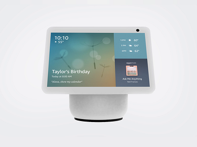 Echo Show 10 Alexa Responses: Acknowledgement amazon color echo show illustration motion design sound design ui ux