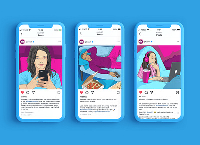 Plusnet: #StreamSeason illustration instagram plusnet social media streamseason twitter ui