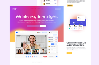 Intelligent webinar SaaS platform website artdirection branding creative productdesign saas ui website