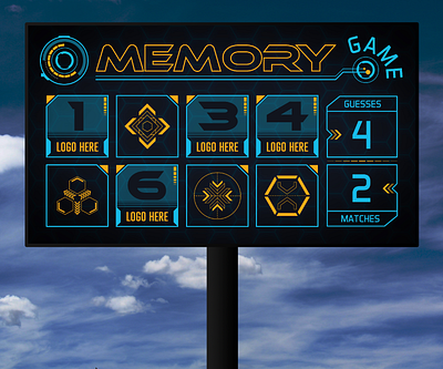 Sci-Fi Skin Interactive Scoreboard Match Up Game for Daktronics design