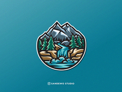 Beautiful Nature Illustration Design Badge adventure adventurelogo awesome awesome creative logos badgedesign branding design forest illustration logo logodesign logotype mountain mountainillustration mountainlogo nature natureillustration naturelogo vector wild