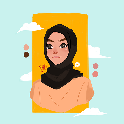 MOSLEM GVRL cartoon cartooning chaaracter character design design digital art illustration