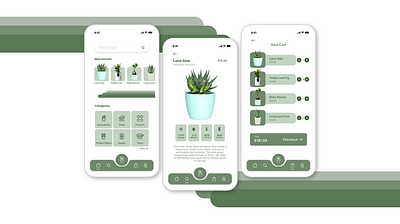 Daily UI Challenge #012 app dailyui dailyui012 dailyui12 dailyuichallenge design ecommerce ecommerceapp green plants ui ux design