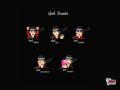 Girls twitch emotes 3d animated animation cartoon design emoji emote emotes graphicforstream illustration logo streamers twitch twitchemote twitchemotes